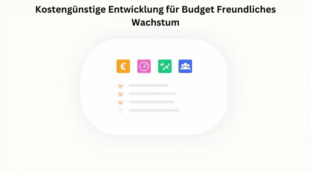 Kostengünstige Entwicklung für Budget Freundliches Wachstum