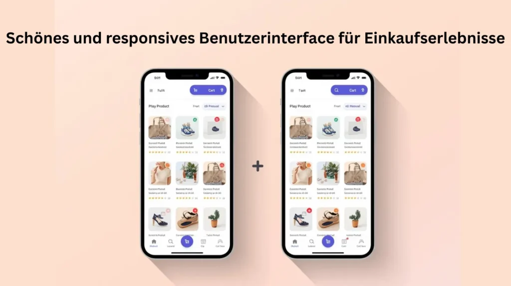 Schönes und responsives Benutzerinterface für Einkaufserlebnisse